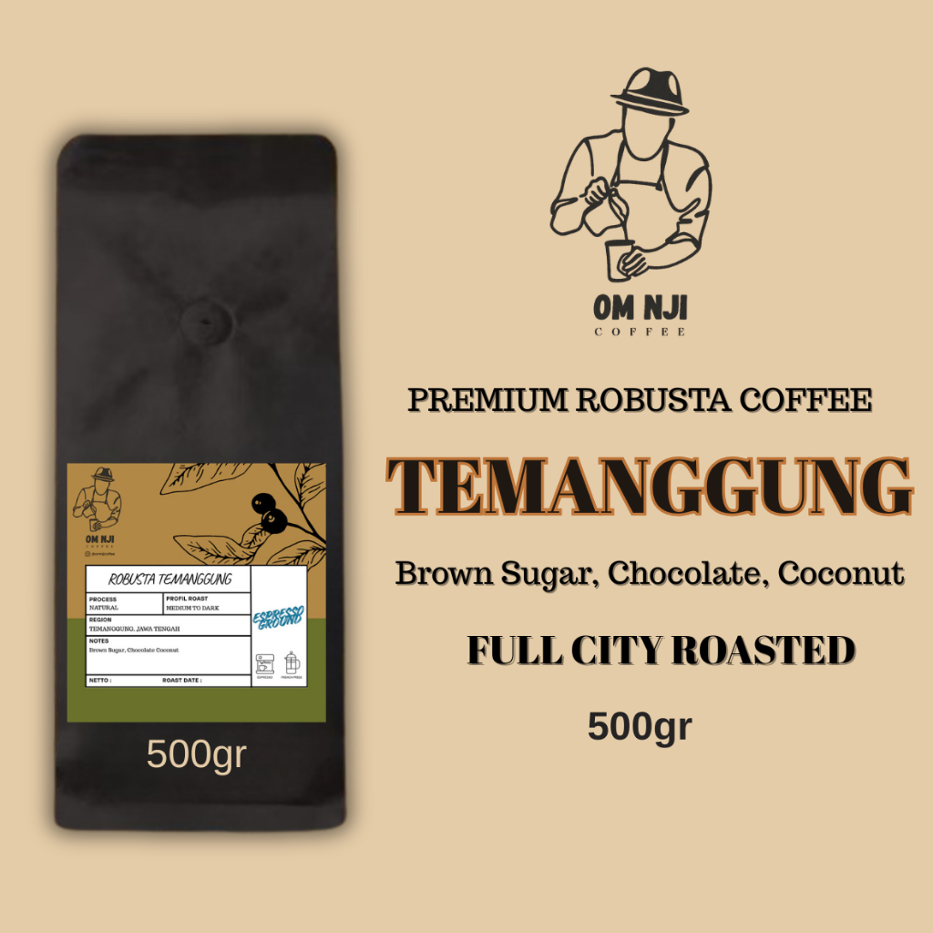 Biji Kopi Bubuk Robusta Temanggung Espresso Ground 500 gr