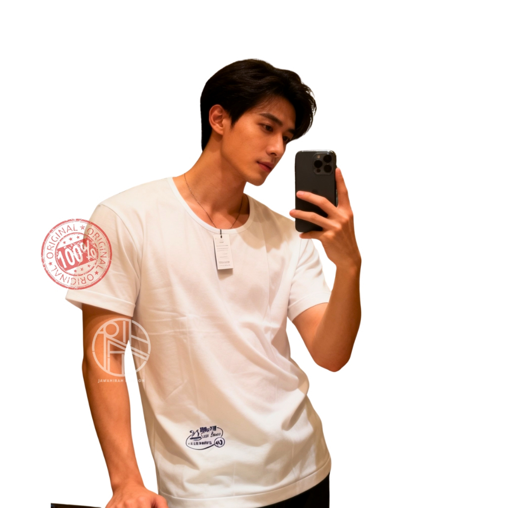 Kaos Oblong Pria Putih Polos Swan Brand/KAOS DALAM Pria Oblong Lengan Gulon SwanBrand