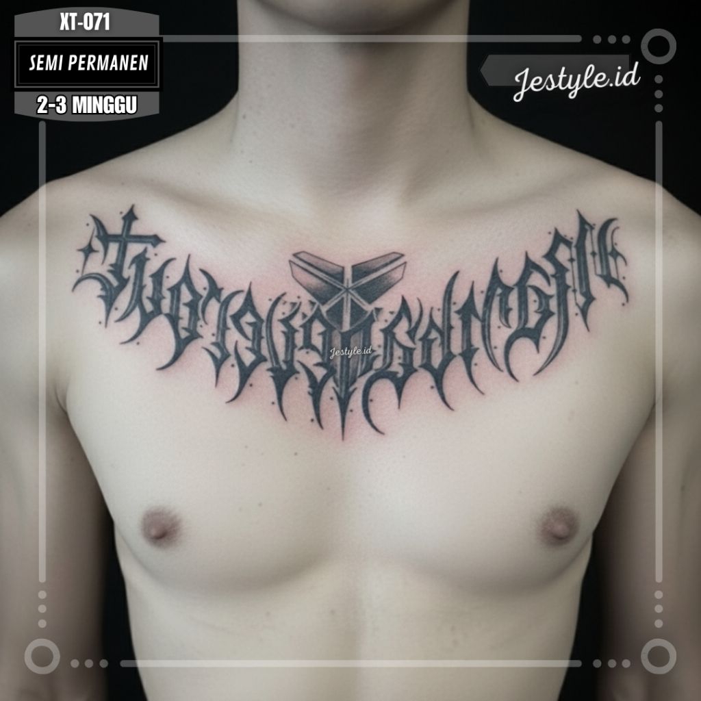 [XT-071] Tato temporer semi permanent tato Dada punggung tahan lama