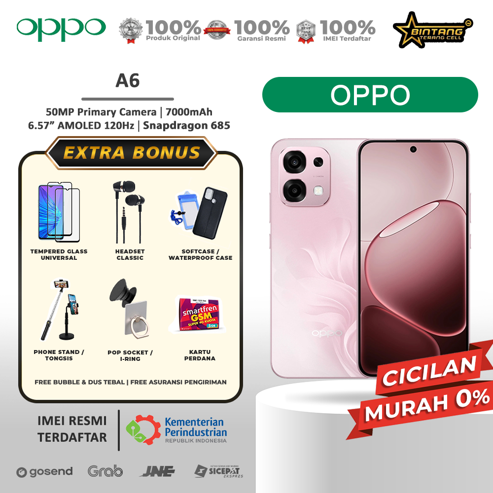 Oppo A6 Ram 6/128gb Ram 6/256gb Garansi Resmi