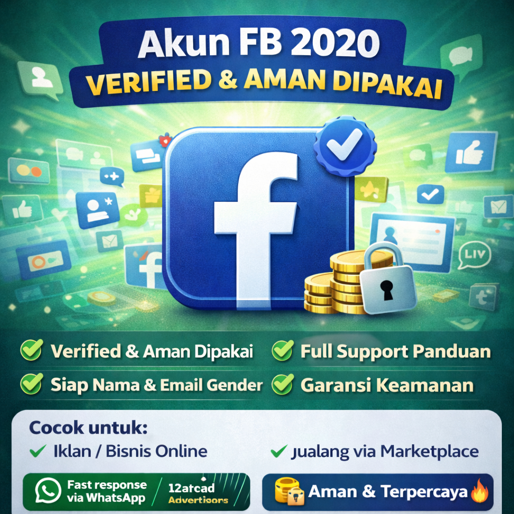 Akun FB 2020 Verified – Aman Dipakai & Full Support