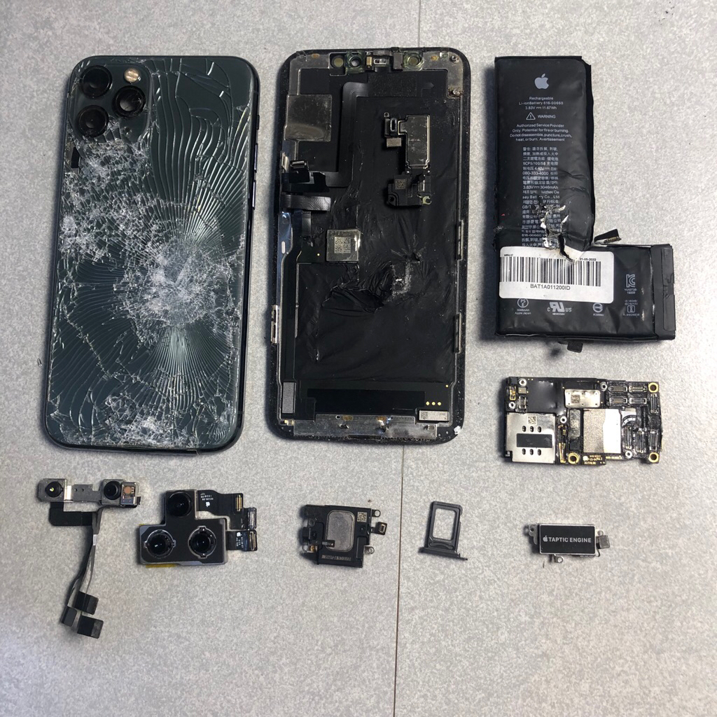 Parts Ori Copotan iPhone 11 Pro Hijau (Camera, Flex, Mesin Dll)