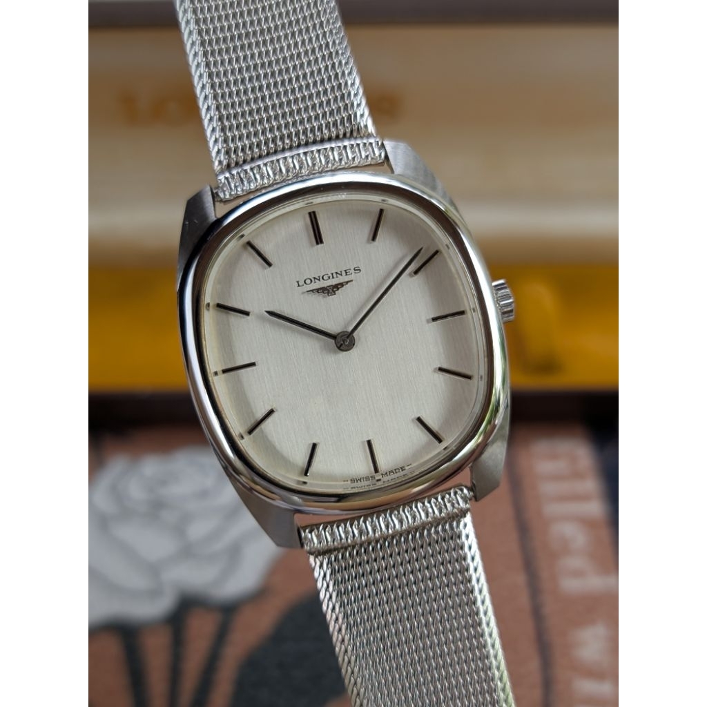 LonginesWatch Two Hands Mesh Bracelet Manual Winding