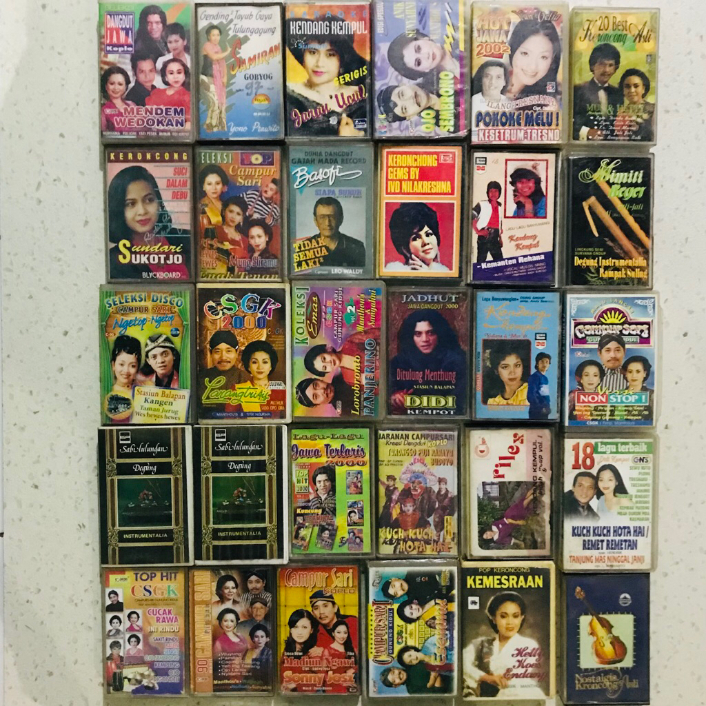 Kaset Pita CAMPURSARI / KERONCONG/ SUNDA / TAYUB/ GENDING-GENDING JAWA/JARANAN - Kaset Pita Budaya