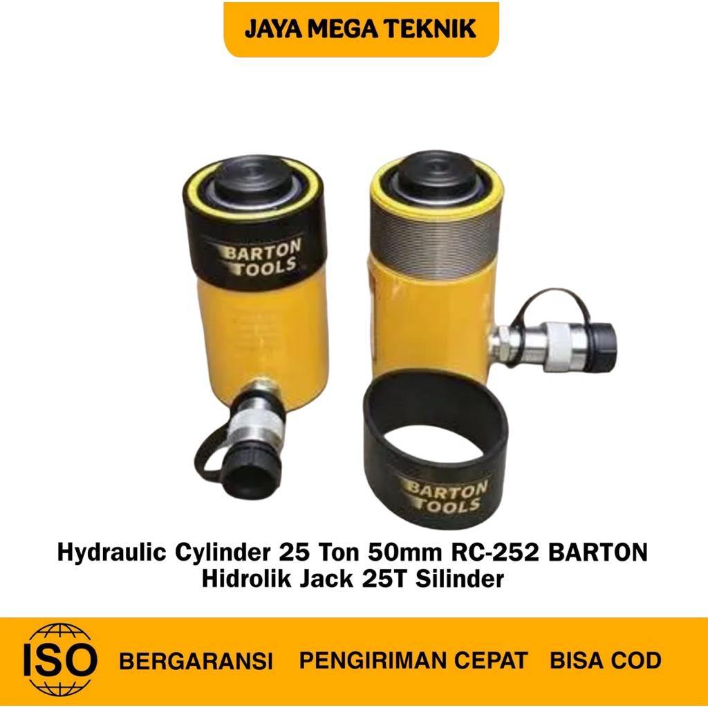 Hydraulic Cylinder 25 Ton 50mm RC-252 BARTON Hidrolik Jack 25T Silinder