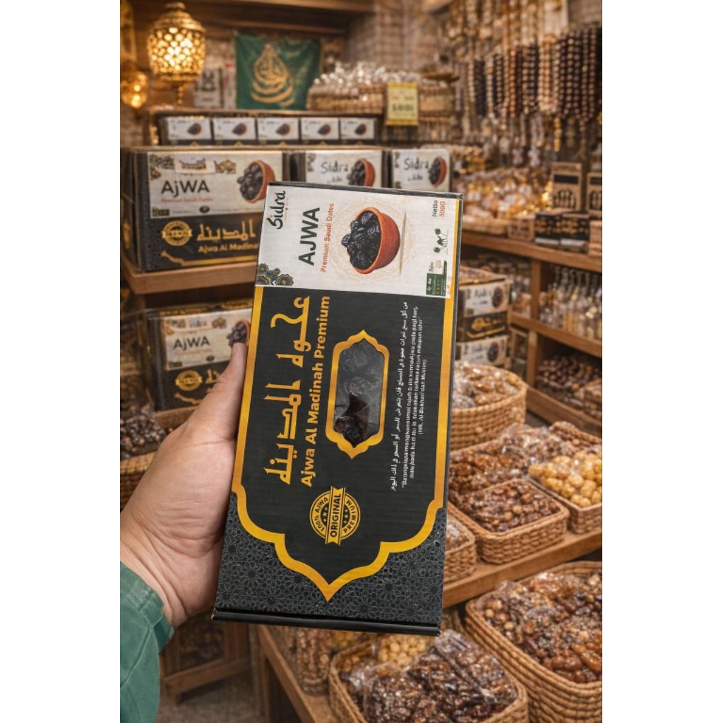 KURMA AJWA MADINA PREMIUM ORIGINAL/ KURMA NABI SUPER ORIGINAL 500 GR SIDRA