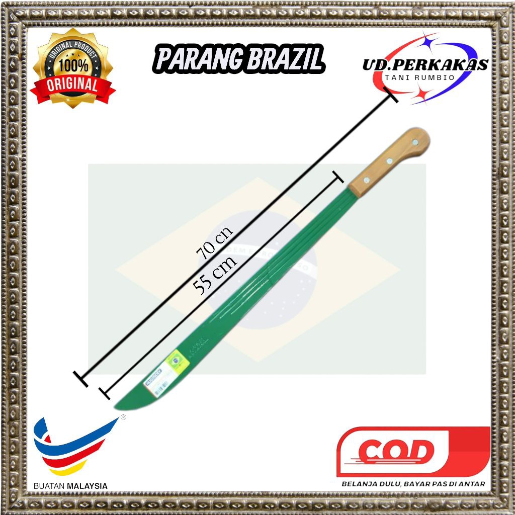 PARANG MARTINDEL HIJAU RUNCING BRAZIL ORIGINAL MALAYSIA