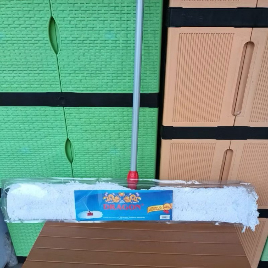 Pel lobi dragon 90cm + gagang - pel lantai mall - pel sapu panjang - pel lebar