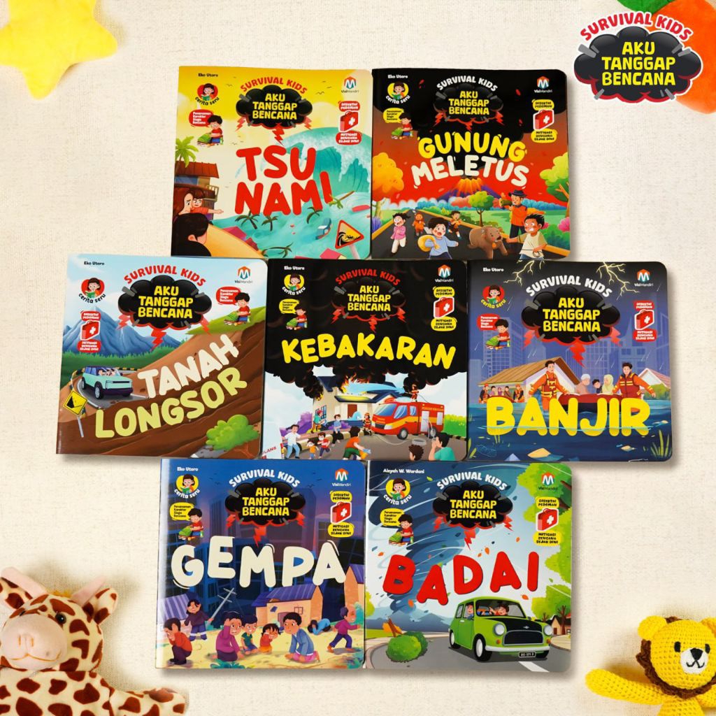 Buku Anak Survival Kids Tanggap Bencana/Buku cerita tentang Banjir, Gempa