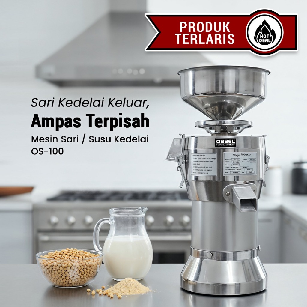 OSSEL Mesin Pembuat Susu Kedelai Otomatis Soya Bean Machine Mesin Penggiling Kedelai Soya OSSEL