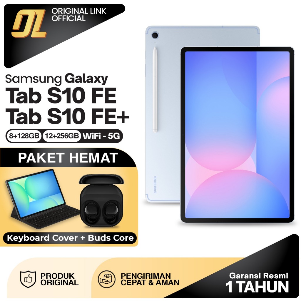 Samsung Galaxy Tab S10 FE+ S10 FE Plus 5G Wifi 8/128 12/256 GB Tablet 10 inch Tab 13 inch