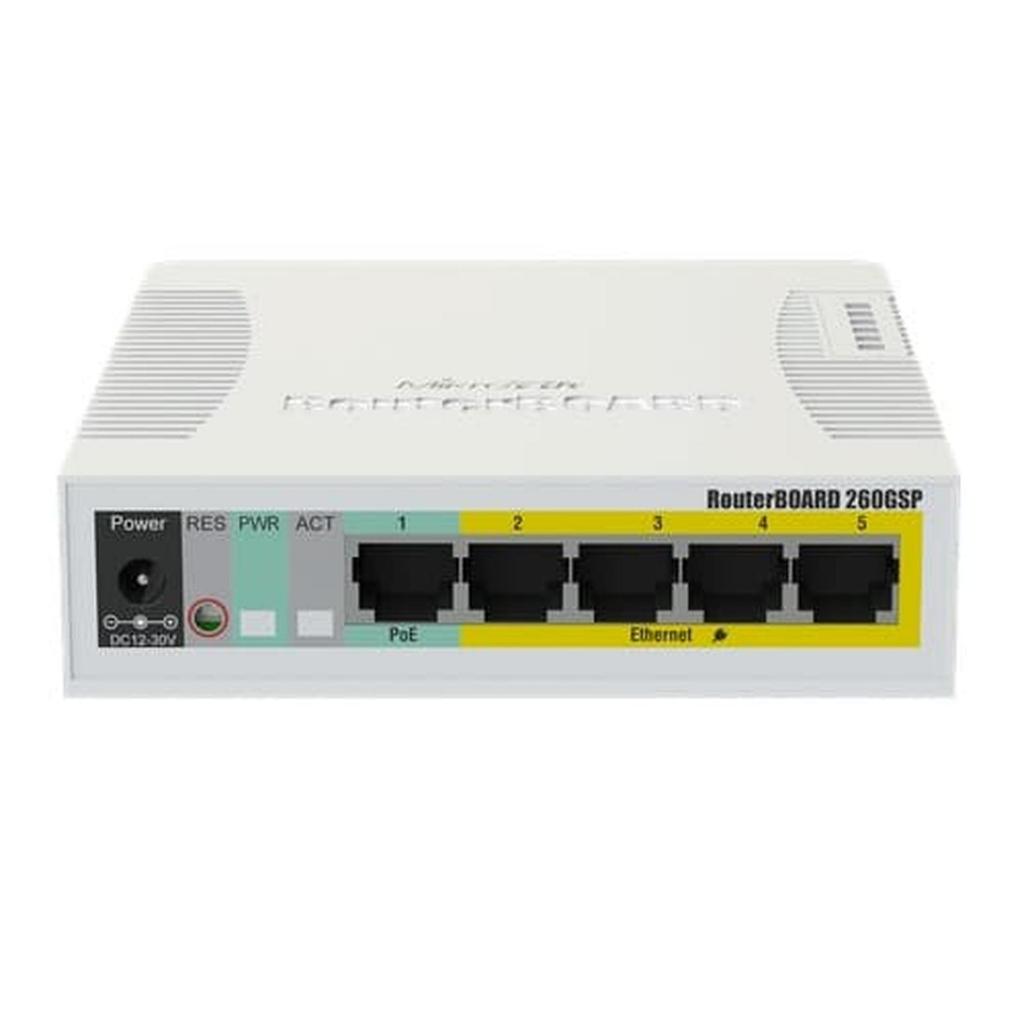 Mikrotik RB260GSP Switch Gigabit 5 port RB 260GSP - White