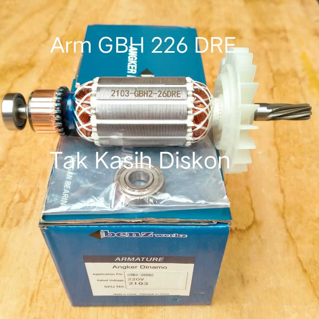ARMATURE MESIN  BOR BETON BOBOK HAMMER BOSCH GBH 226 DRE KDK BENZ
