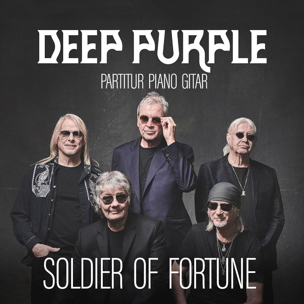 Partitur Musik Not Balok Penyanyi Deep Purple Judul Soldier Of Fortune dengan Instrument Piano Gitar
