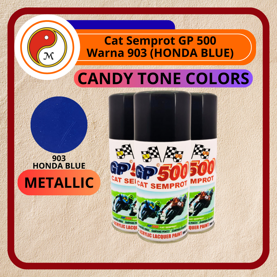 Cat Semprot GP500 / Pylox GP-500 300cc – Aneka Warna | Spray Paint Serbaguna / Warna Honda Blue (903