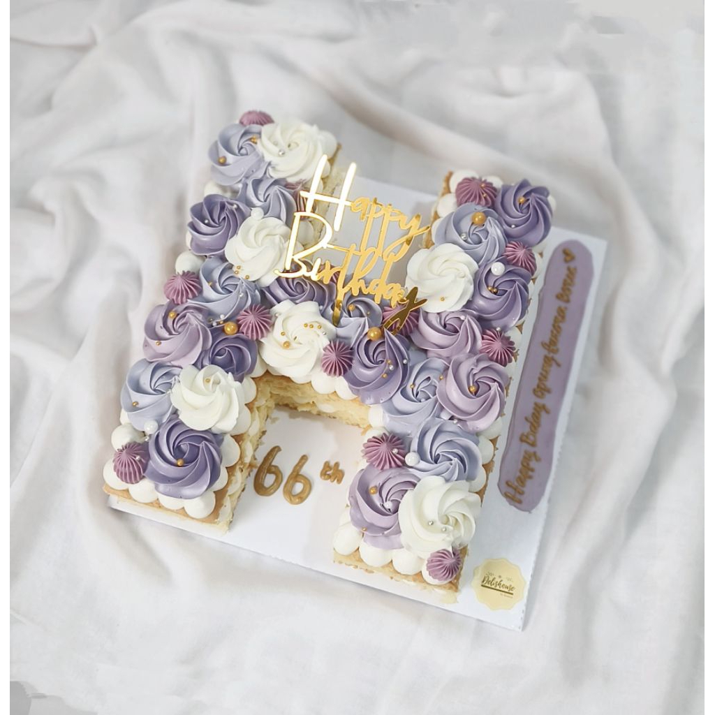 PO H-2 CAKE  BIRTHDAY HURUF KUE ULANG TAHUN HURUF/ANGKA MURAH AESTHETIC