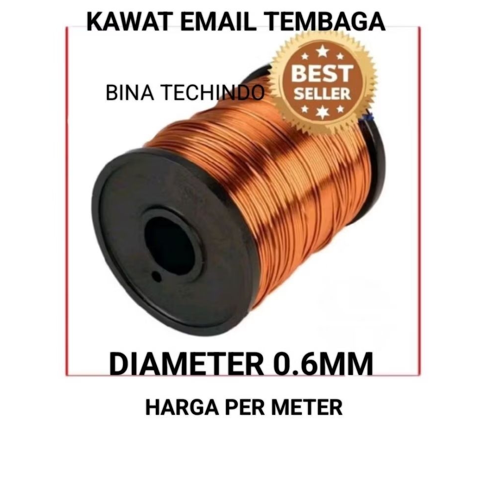 0.6MM KAWAT TEMBAGA EMAIL. KAWAT EMAIL TEMBAGA 0.6MM. ENAMEL WIRE COOPER PER METER