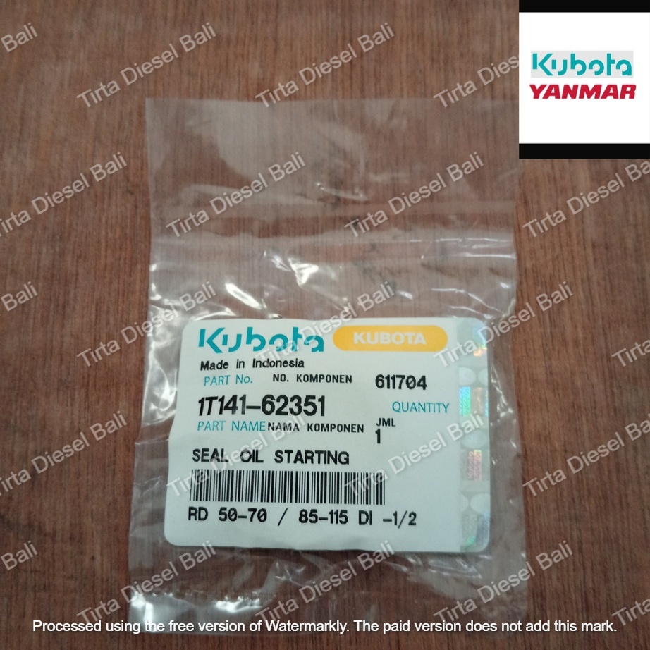 KUBOTA SEAL OIL CRANK SHAFT(38 55 8) SIL OIL KRUK AS RD 50-70 / 85-115 DI -1/2 1T141-23551 ORIGINAL