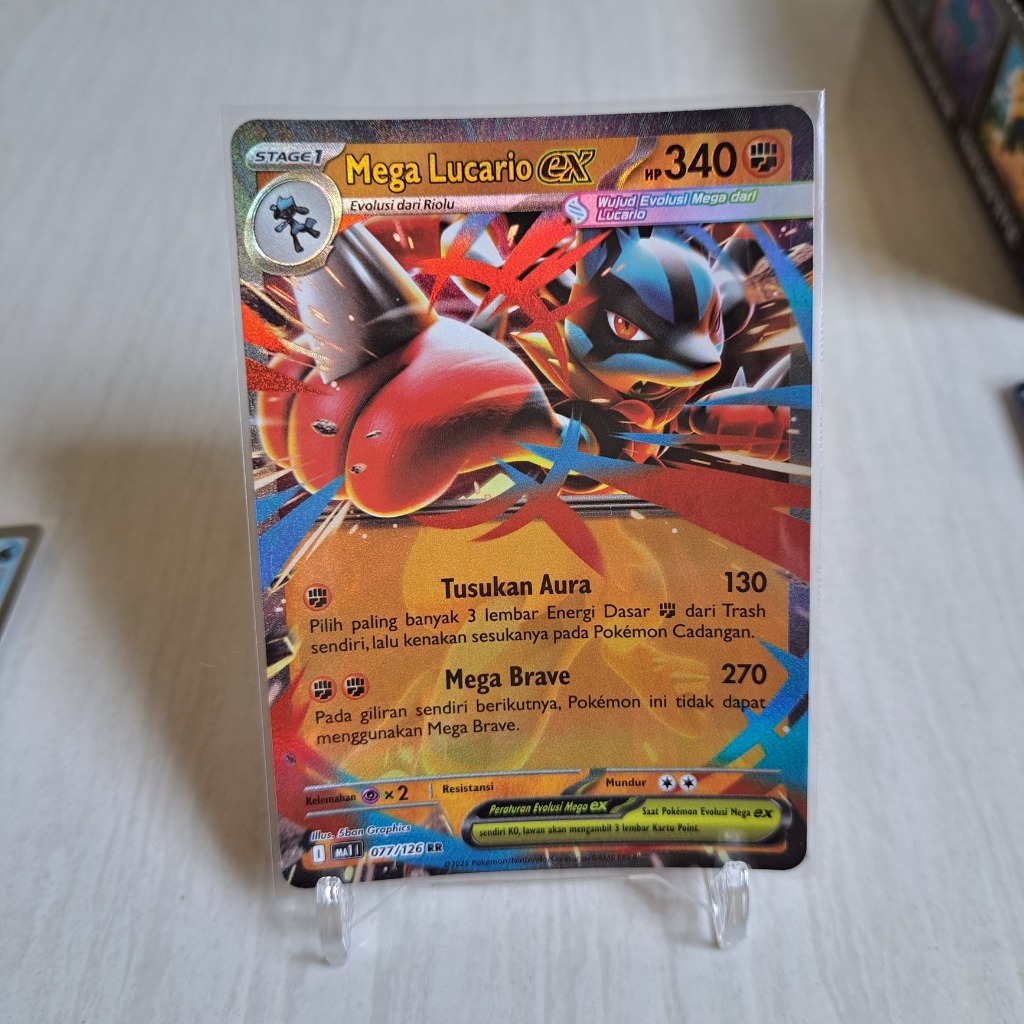 Mega Lucario EX MA1 RR - Kartu Pokemon TCG Indonesia