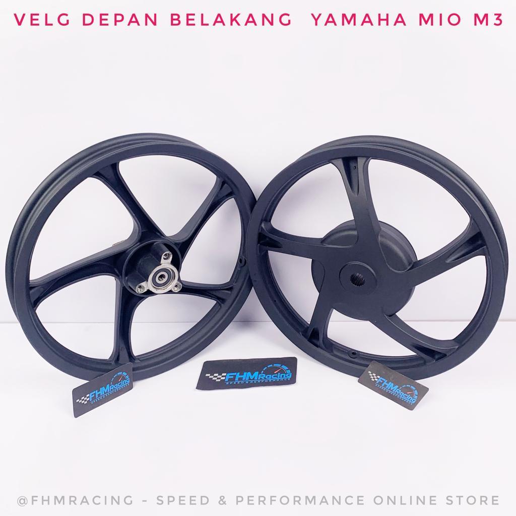Velg Set Depan Belakang Yamaha Mio M3/VELG P5 MIO M3 PSW NEW BLACK