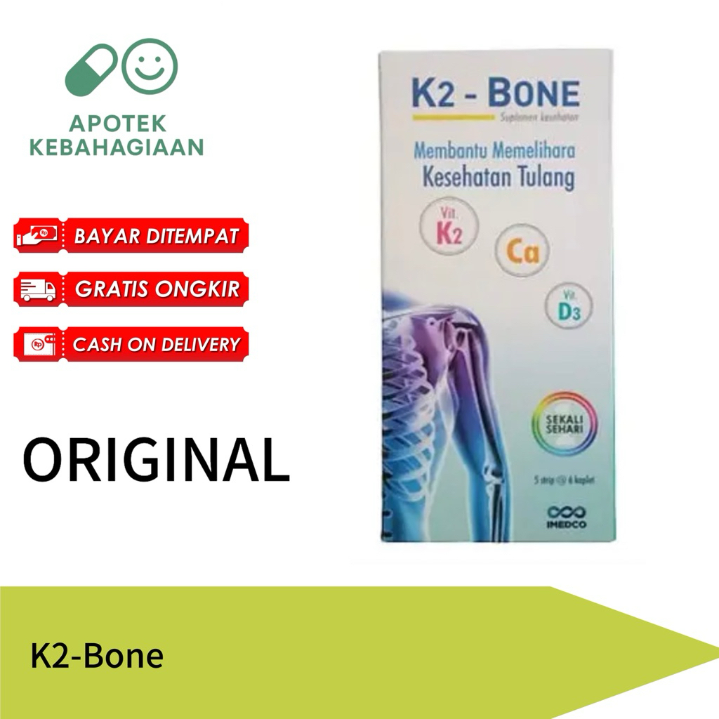 K2-Bone 30 Kapsul Vitamin Suplemen Tulang