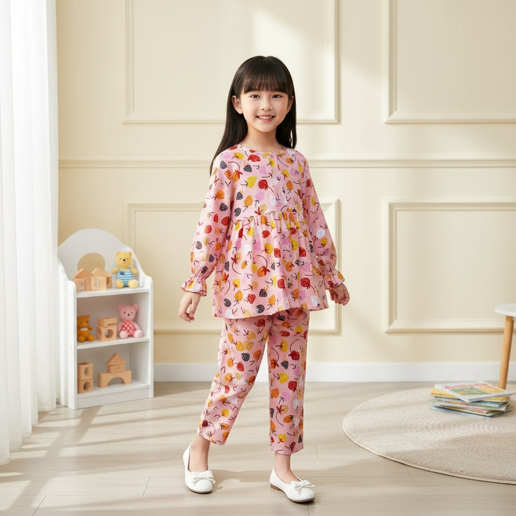 Set Tunik Anak usia 1-10 Tahun/One set pajamas anak/Setelan Anak Prempuan