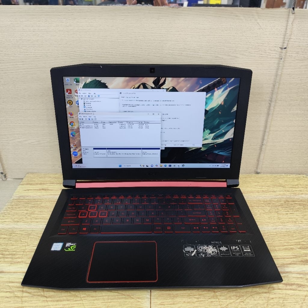 Laptop Second Acer Nitro 5 An515-52 Core i5-8300h Ram 8gb Ssd 256gb Gtx 1050