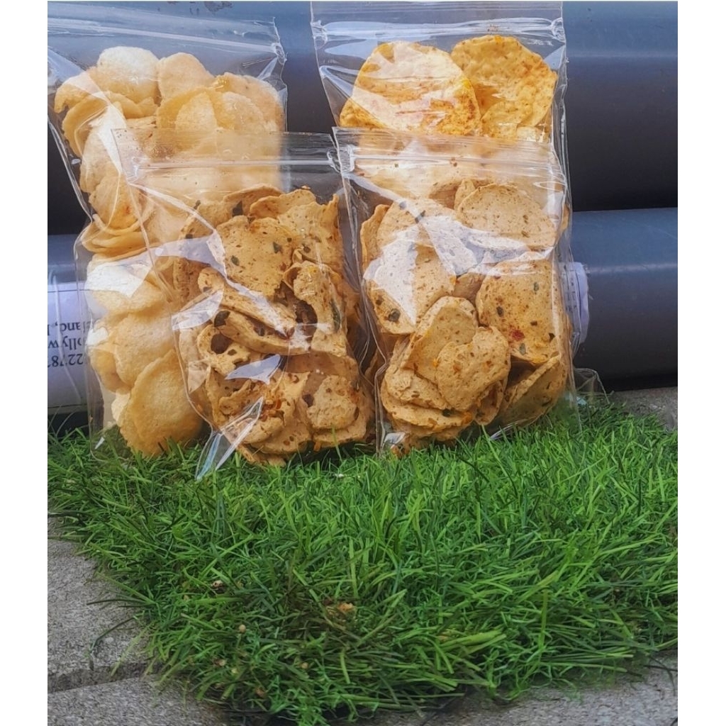 BASRENG IKAN TUNA KENCUR,MAKARONI BALDO,OPAK SINGKONG PEDAS,KERUPUK SEBLAK BANTET