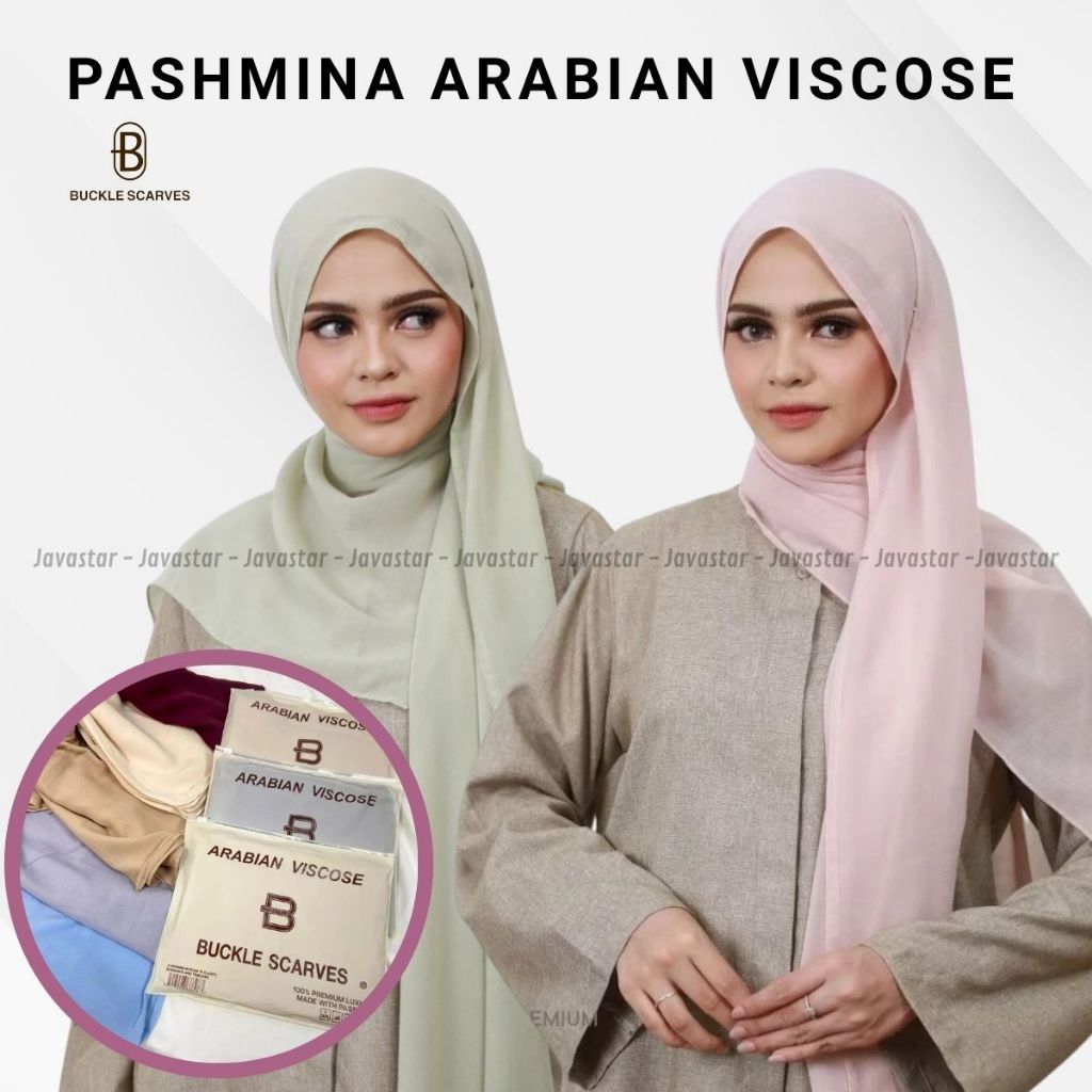Pashmina Viscose Bamboo Premium Buckle Scarves | Jilbab Pasmina Adem Lembut Jatuh Rapi Anti Gerah