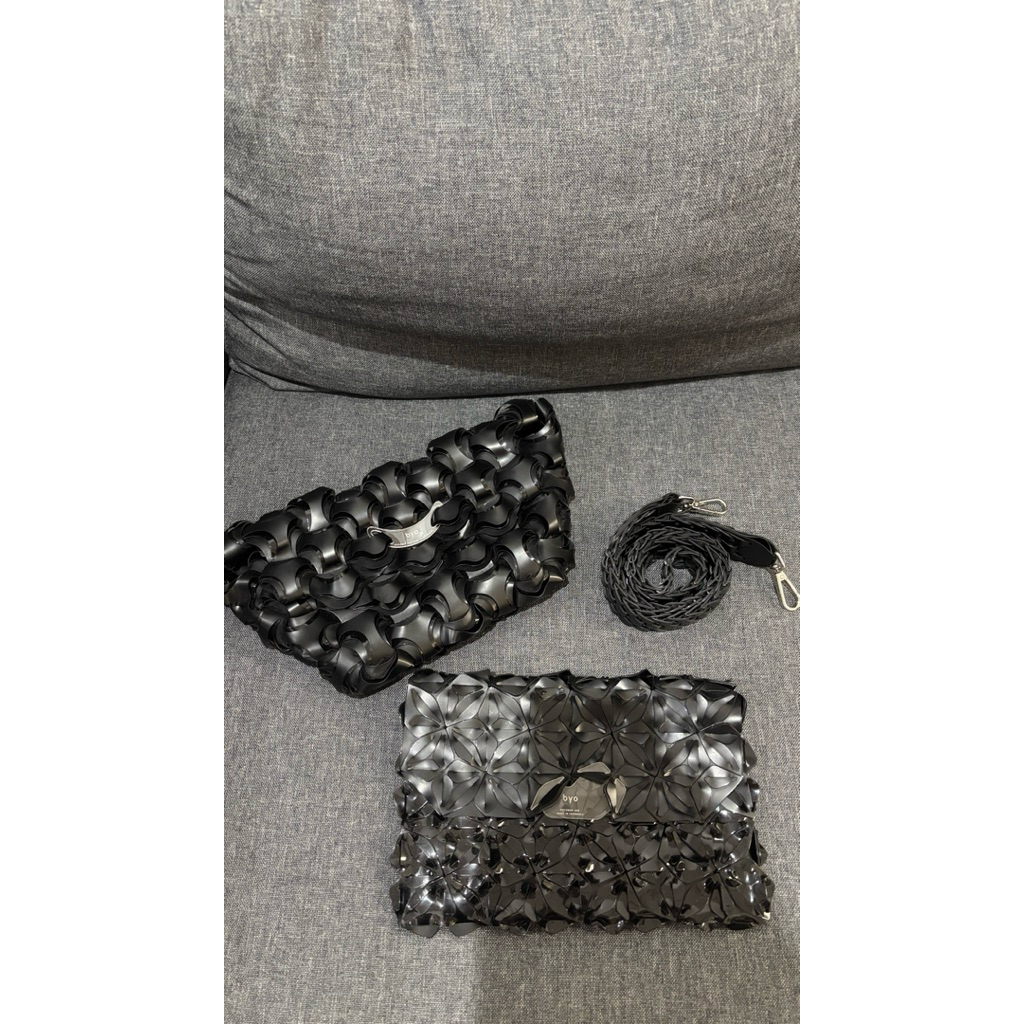 PRELOVED byo clutch opera cycle black selempang tas pesta