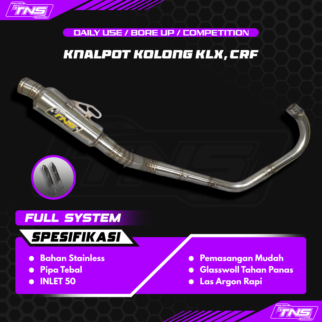 knalpot kolong bawah klx,crf,dtracker