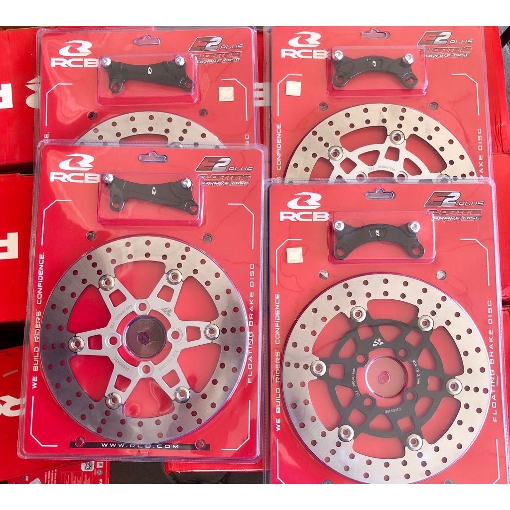 Piringan Folating Disc Brake E2+ Series Set Bracket  Merk RCB 260mm Egos/Mio125,Mio Baut 4,Beat,Xeon