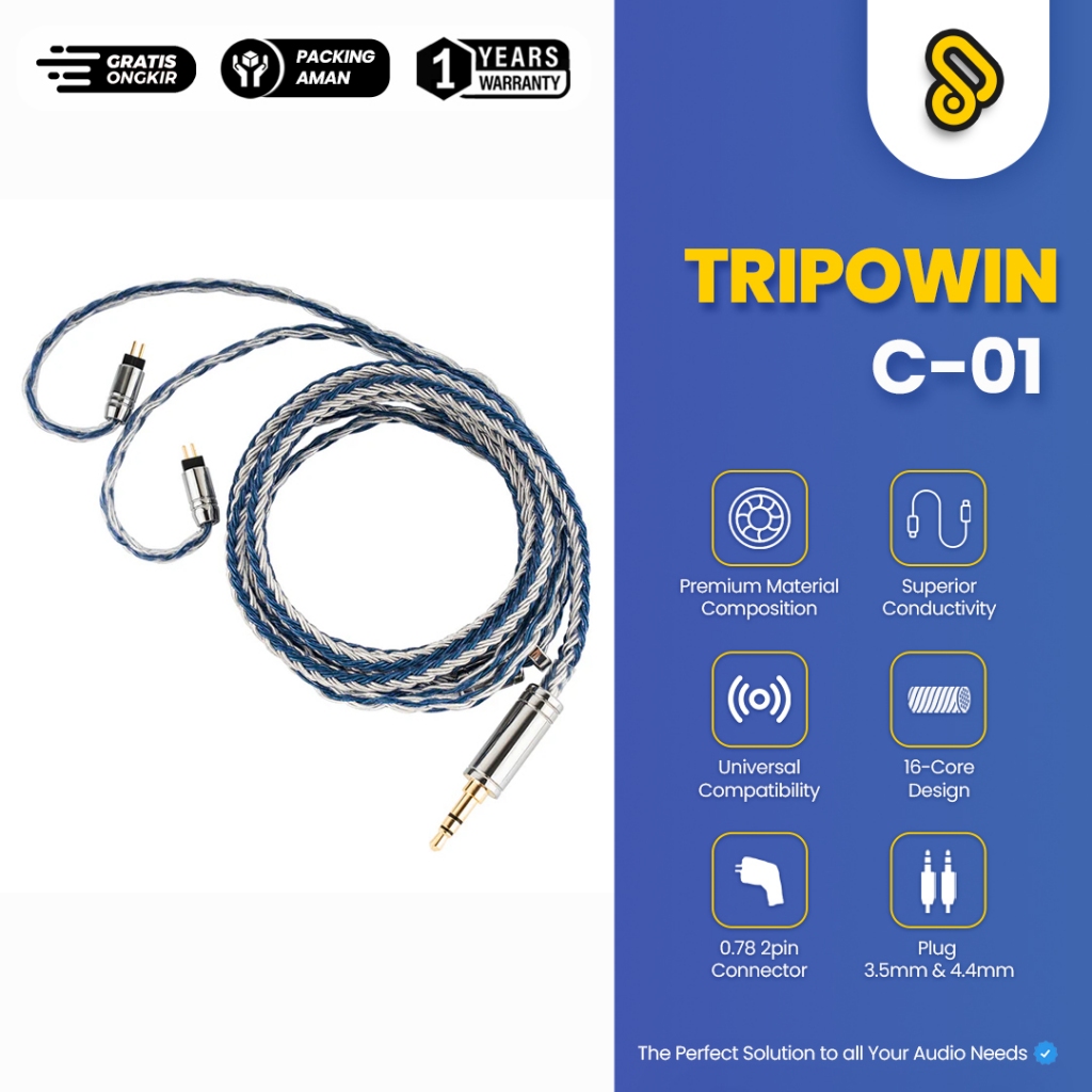 Tripowin C-01 HiFi Replacement Cable for Wired Earbuds