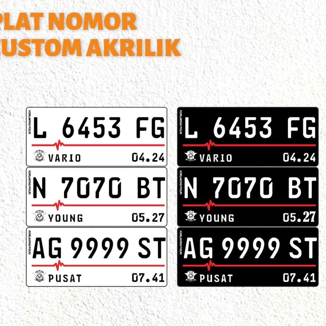 PLAT NOMOR Motor Akrilik Custom SEHARI JADI PLAT MOTOR AKRILIK CUSTOM
