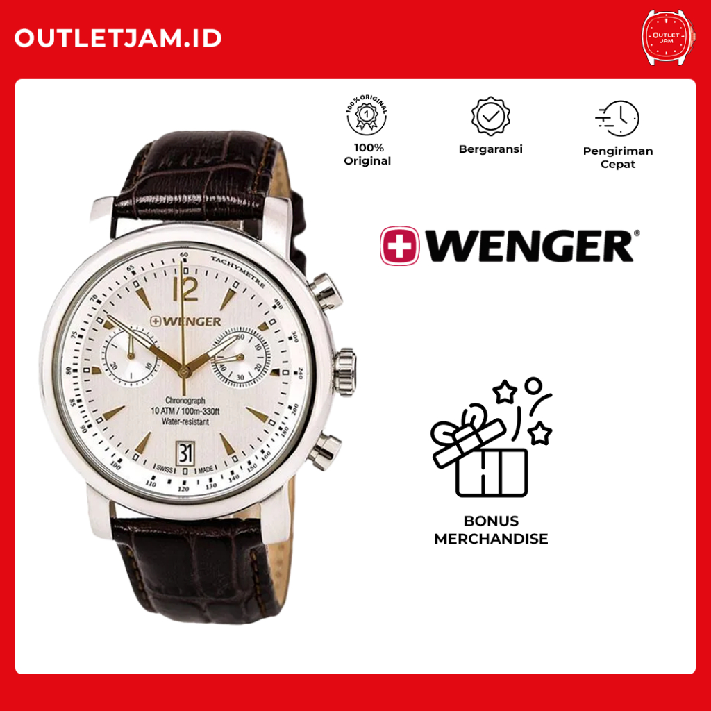 Wenger Swiss Military 01.1043.106 Jam Tangan Pria Original – Sapphire Crystal – Swiss Quartz – Stain