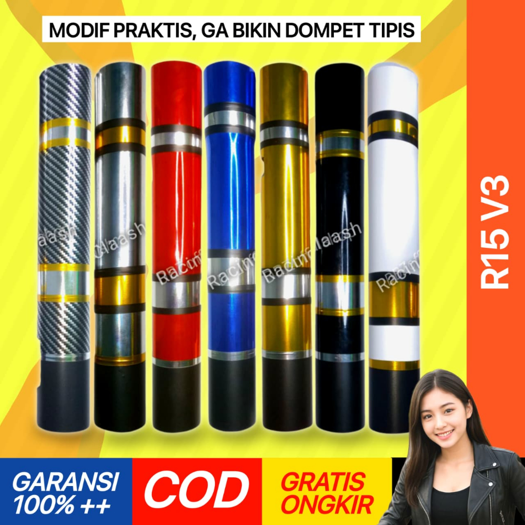 Shopizen Cover Shock Sok Skok Depan R15 V3 R15V3 Depan Atas Bawah MP