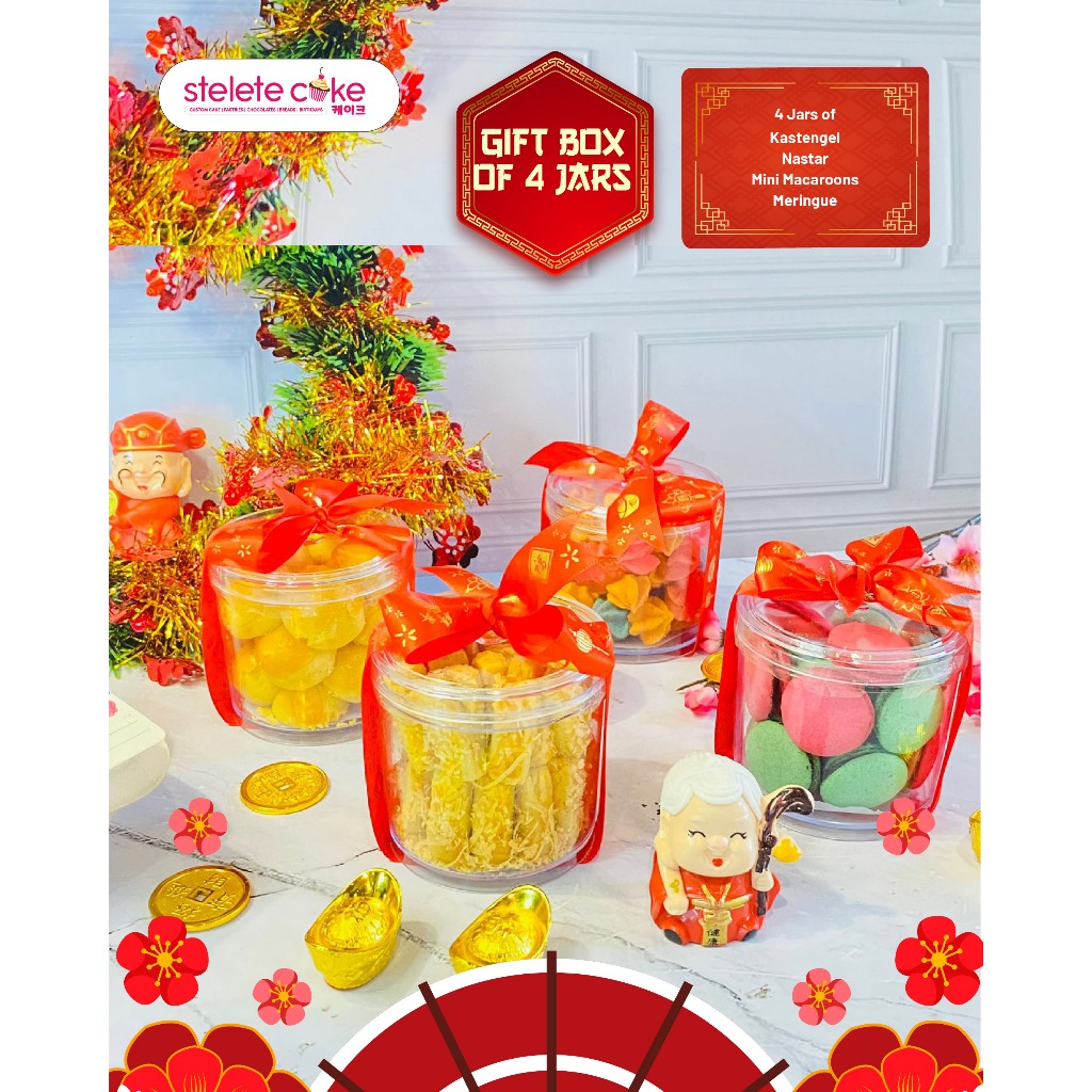 Imlek 2026/Imlek/Hampers/Parcel/Gift Box Of 4 Jar/Kue Imlek/Hampers Imlek Jakarta
