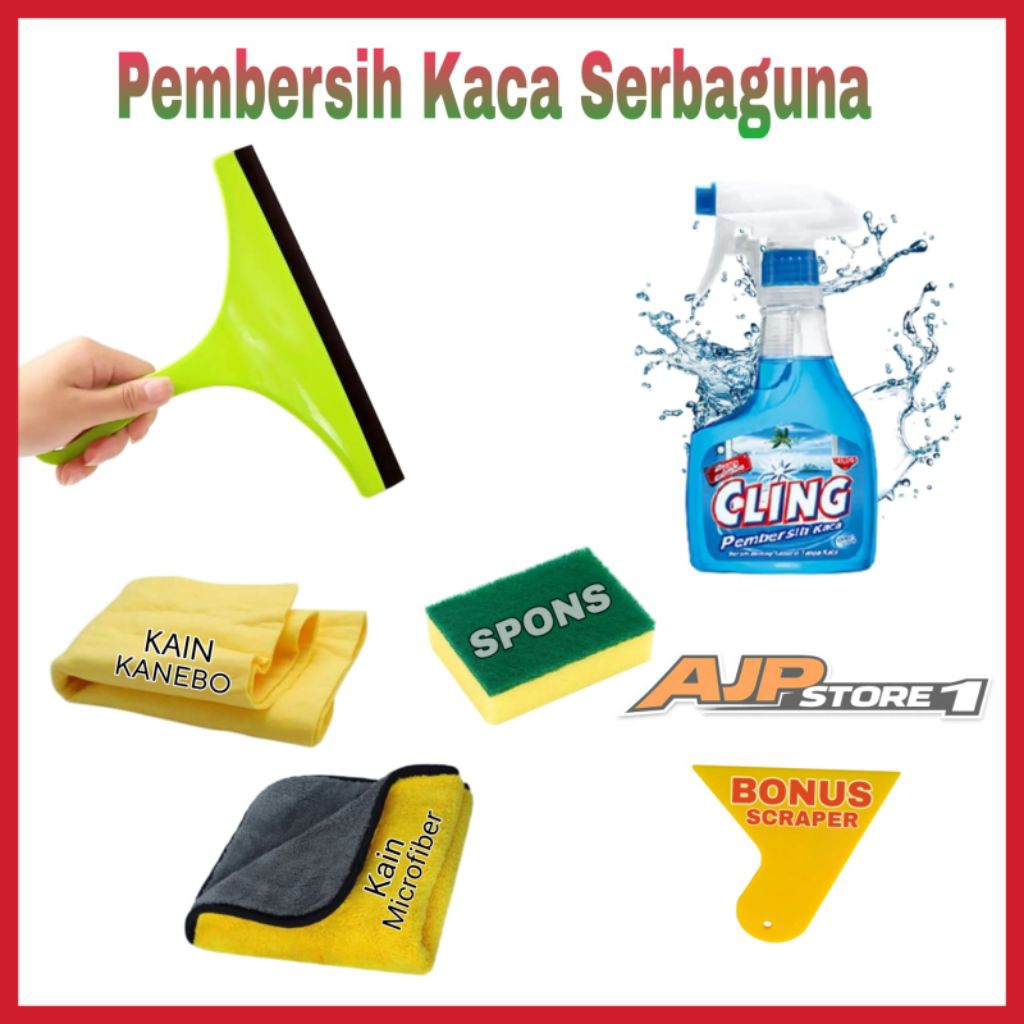 Alat Pembersih Kaca Murah Paket Alat Kebersihan Cling Cairan Pembersih Kaca Murah Berkualitas
