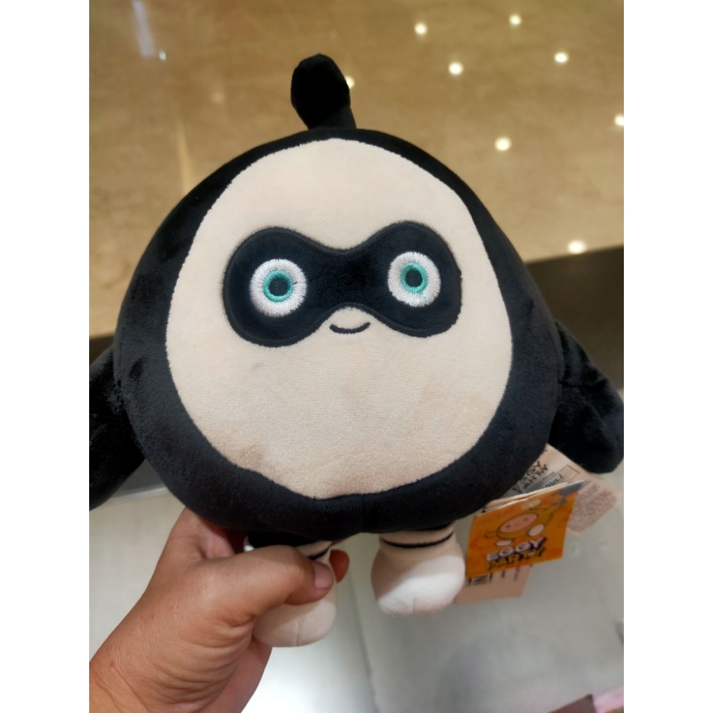 boneka Eggy party hitam dan teddy