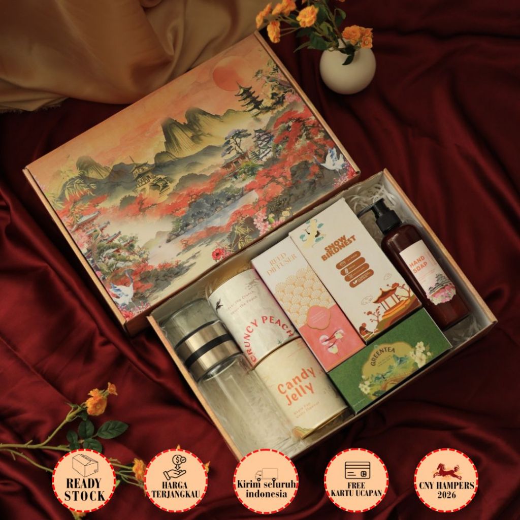 CARNATION SET - hampers imlek / cny hampers / cny gift imlek / parcel imlek / hadiah imlek / gift se