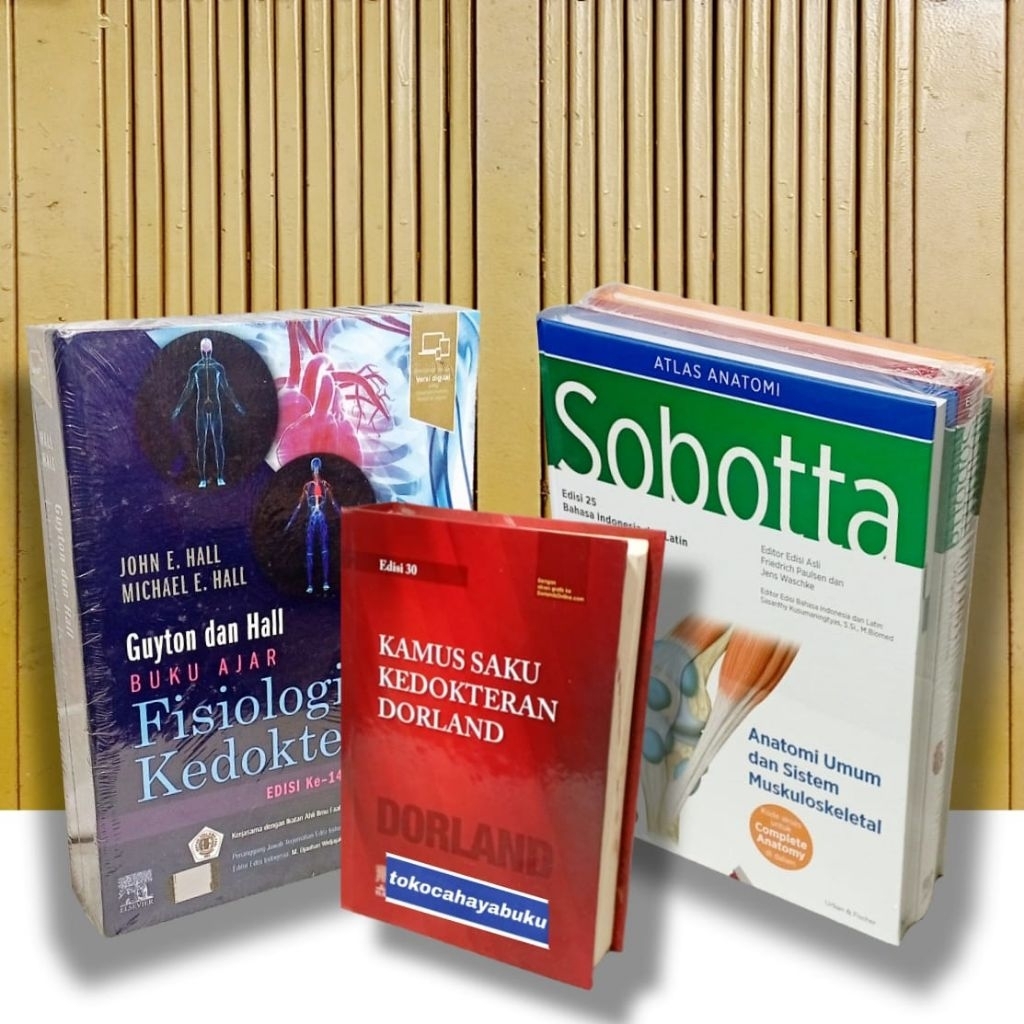 PAKET BUKU ORI : ATLAS ANATOMI SOBOTTA EDISI 25, KAMUS SAKU KEDOKTERAN, FISIOLOGI KEDOKTERAN GUYTON
