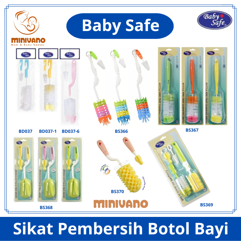 Baby Safe Sikat Pembersih Botol Bayi BD037 BD037-1 BD037-6 BS366 BS367 BS368 BS369 Bottle Brush