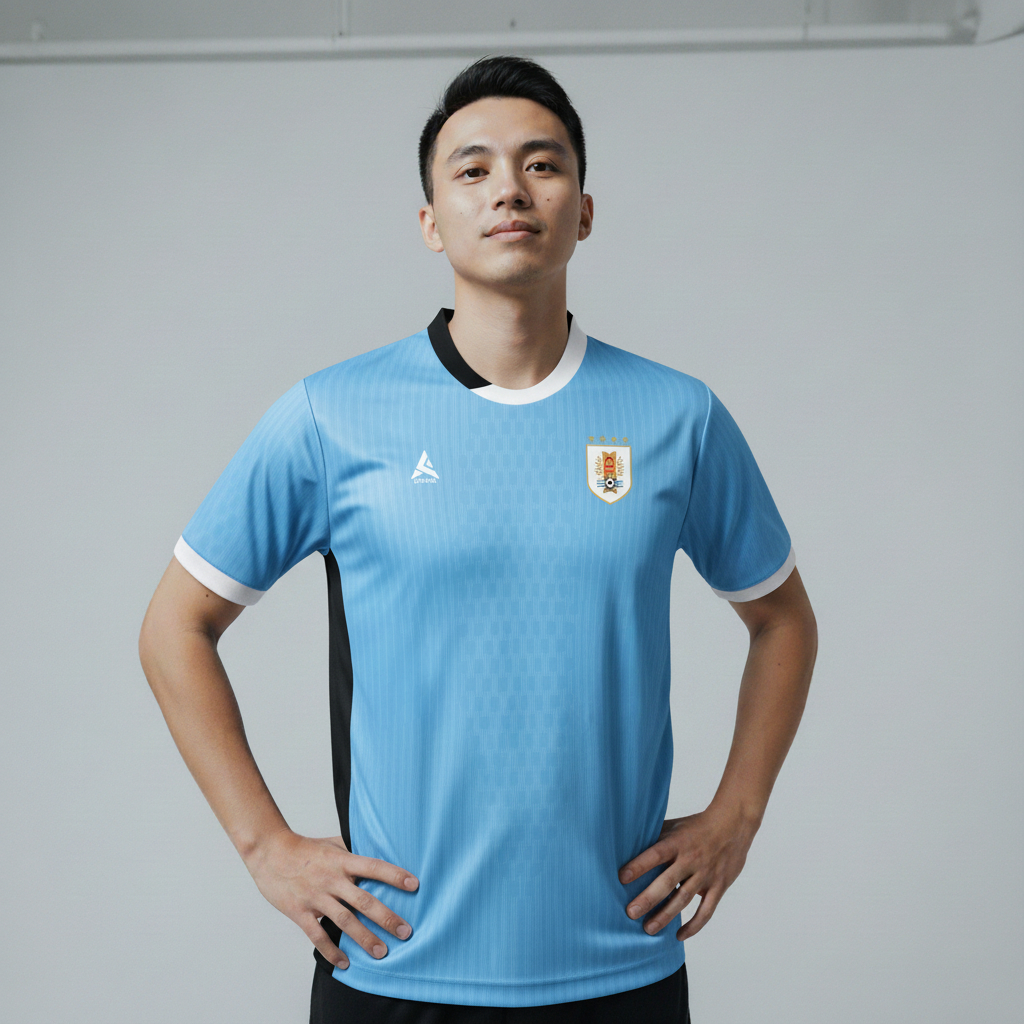 ATHLETIC SPORTWEAR - Jersey Bola Fantasy Uruguay Home 2024-2025 Fullprinting Casual - Atasan