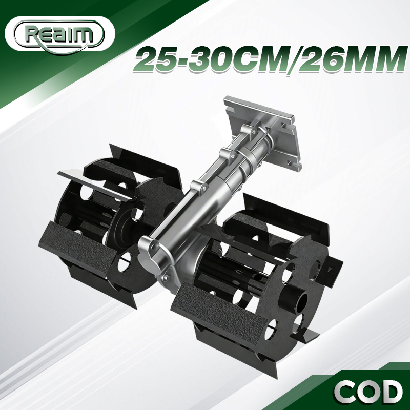 REAIM Alat Penggembur Tanah Mini Tiller Penyiang Gulma Mini Tiller Head Weeder Cakar Penyiang Gulma 
