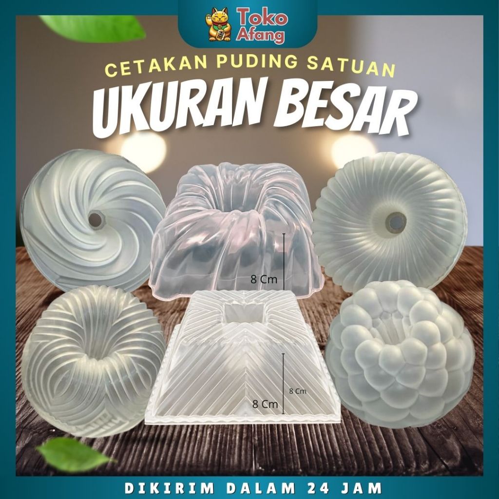 SATUAN Cetakan Puding Besar bobba bavaya twister spinner Plastik Premium / Cetakan Bolu Loyang / Cet
