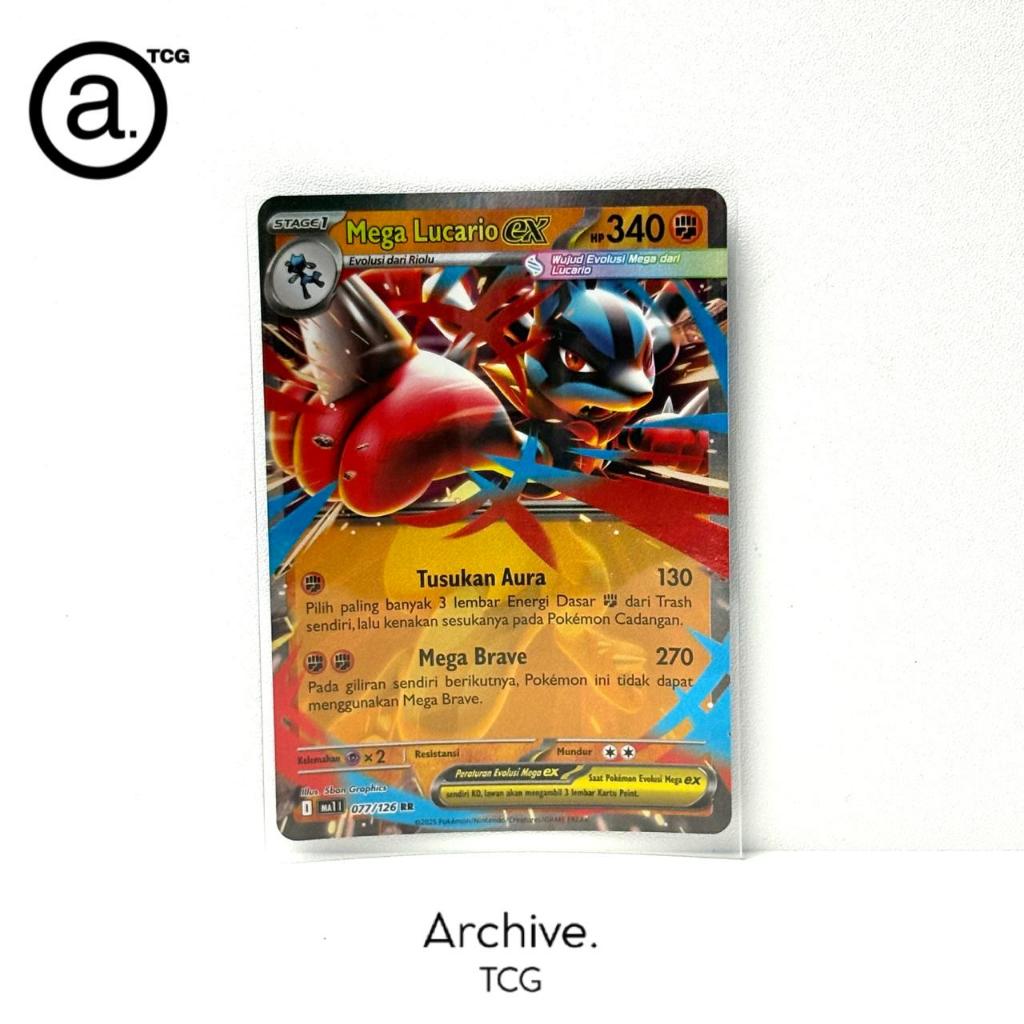 Mega Lucario ex RR (077/126) Pokemon Indonesia ~Evolusi Mega MA1