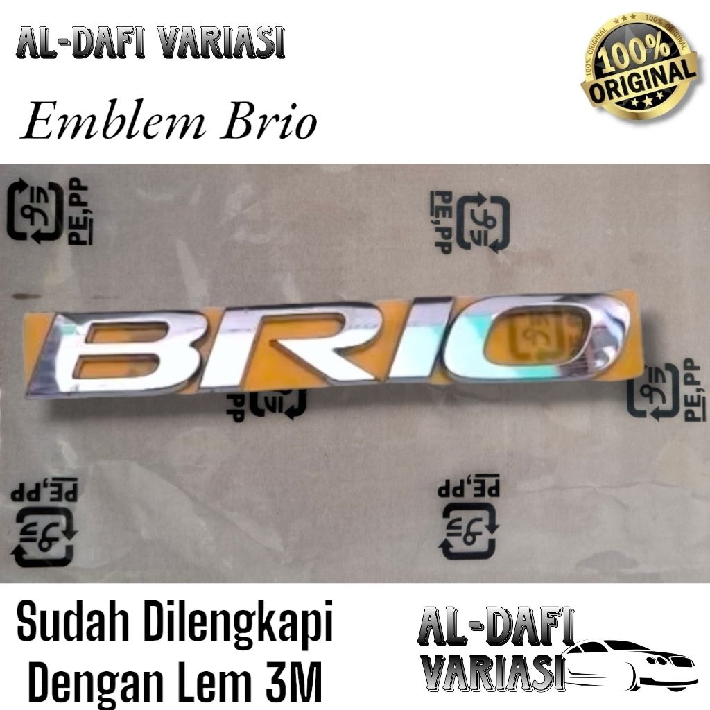 Emblem Tulisan Brio Chrome Original Bagasi Belakang Honda Brio // EMBLEM TULISAN HONDA BRIO I-VTEC S