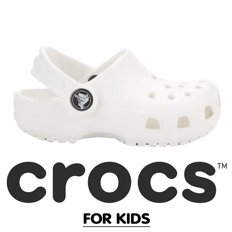 READY ORICROSS Kids Unisex Classic Clog /Unisex Sandal Crocs - White