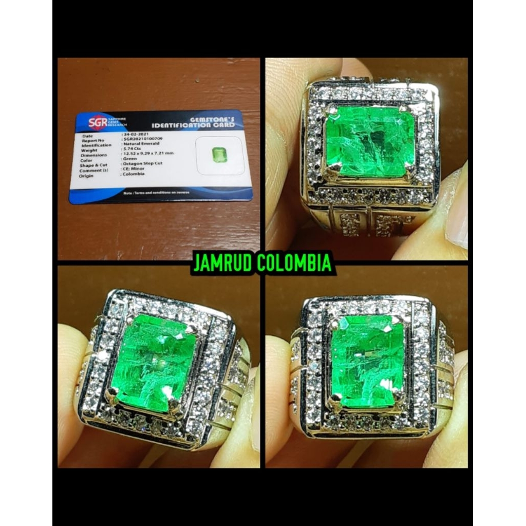 batu Jamrud colombia kristal HQ body glass