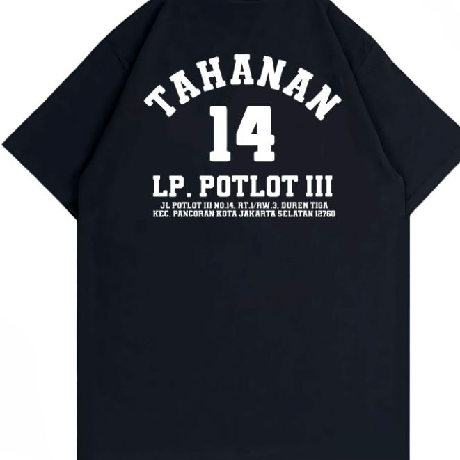 Kaos Slank Tahanan 14 Potlot Hitam - Kaos Distro Slank - Kaos Slank Original Potlot - Kaos Slankers 